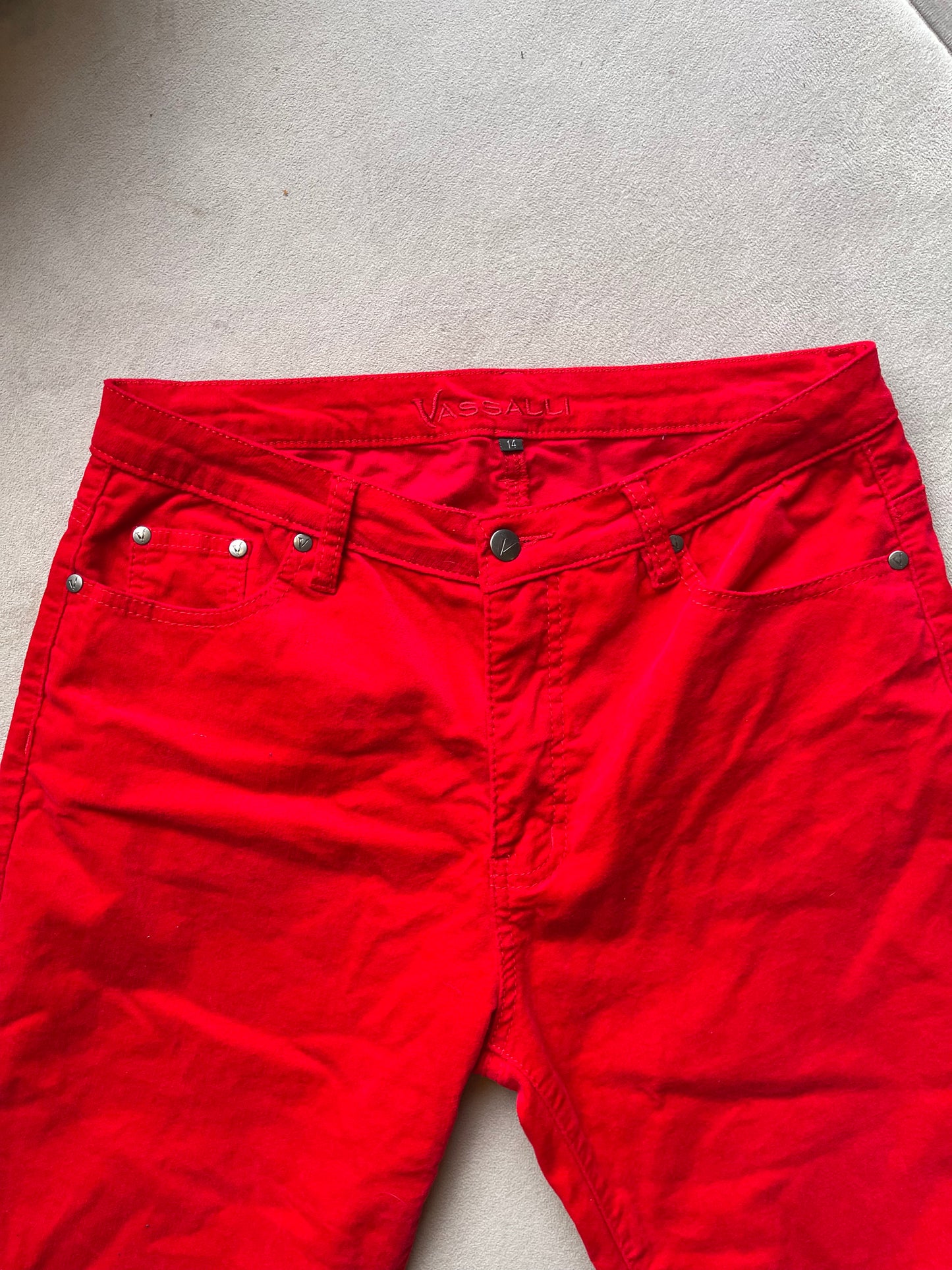 VASSALLI | The Statement Skinny Leg Pant - Scarlet Red - Size 14