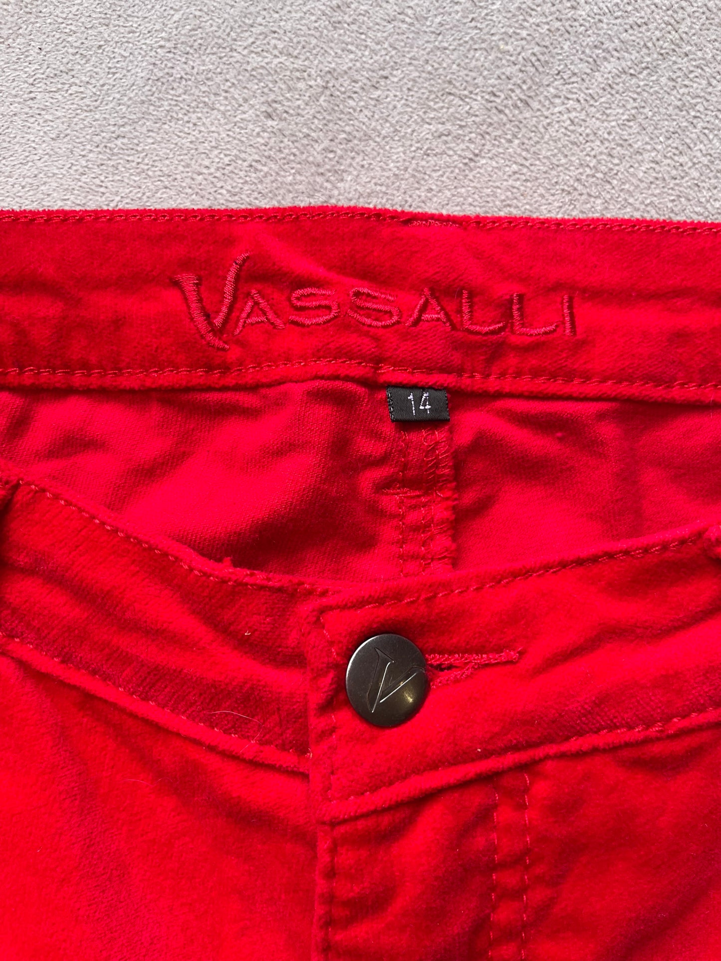VASSALLI | The Statement Skinny Leg Pant - Scarlet Red - Size 14