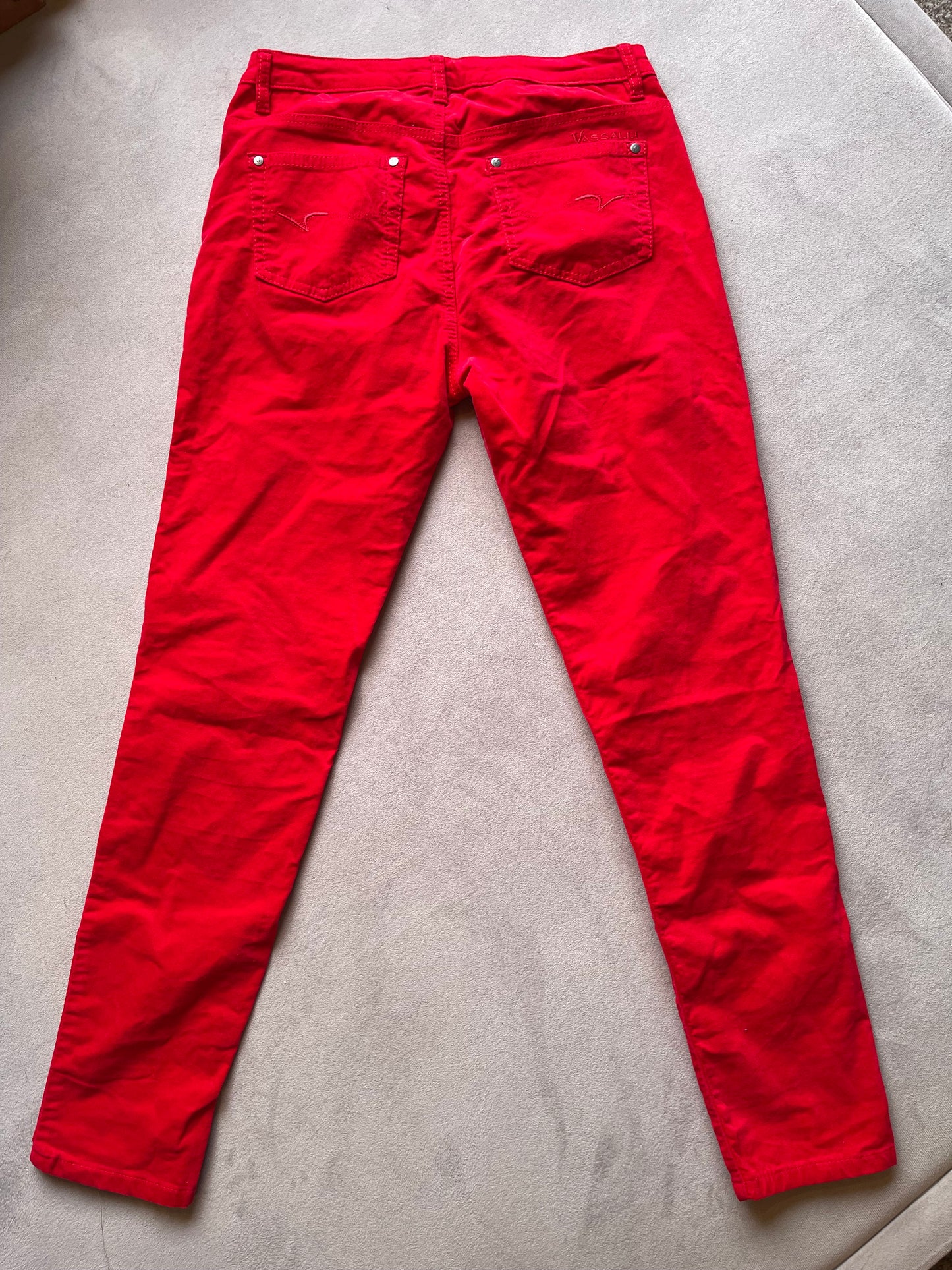 VASSALLI | The Statement Skinny Leg Pant - Scarlet Red - Size 14