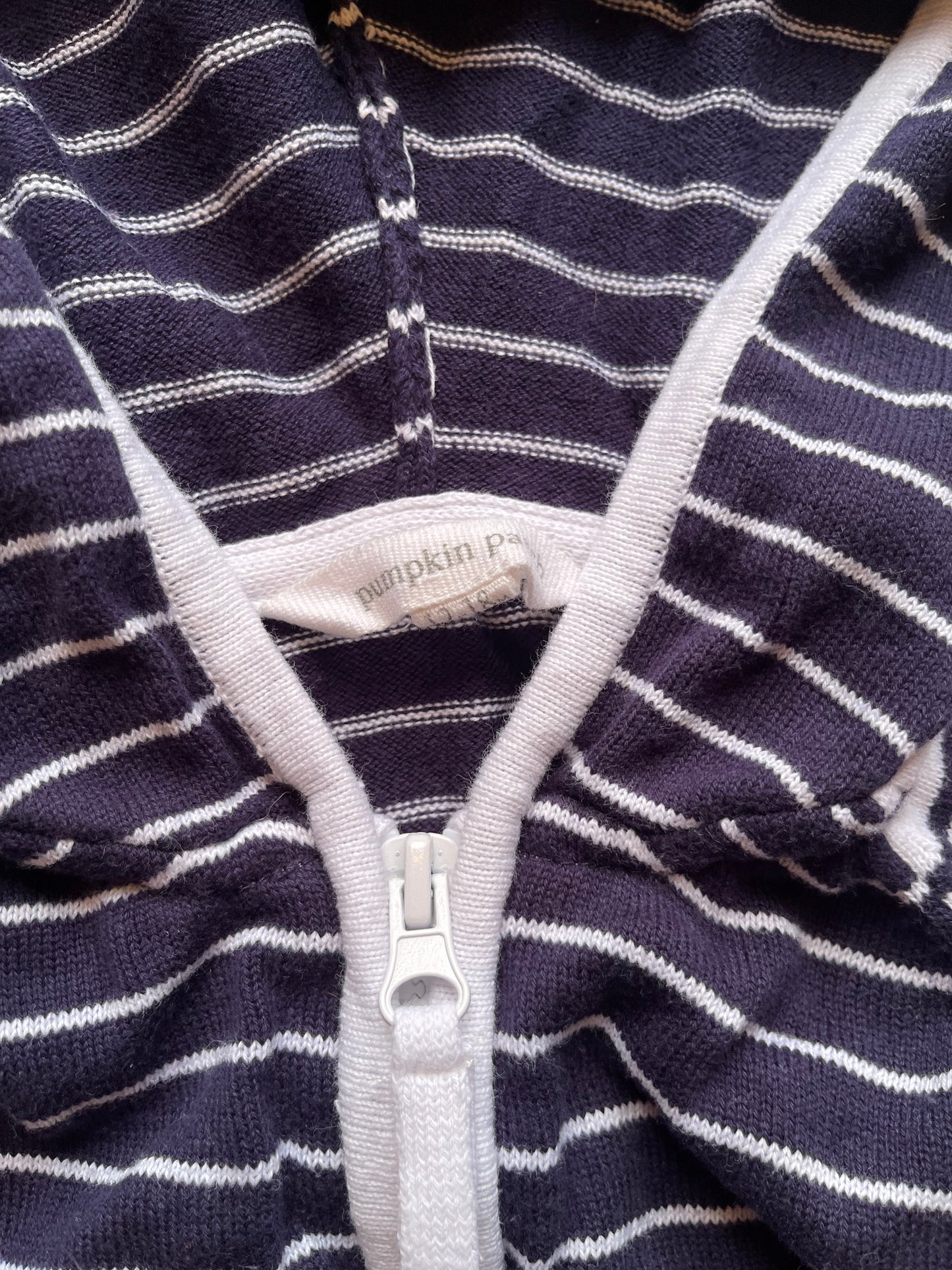 Pumpkin Patch blue & white jersey 12-18 months