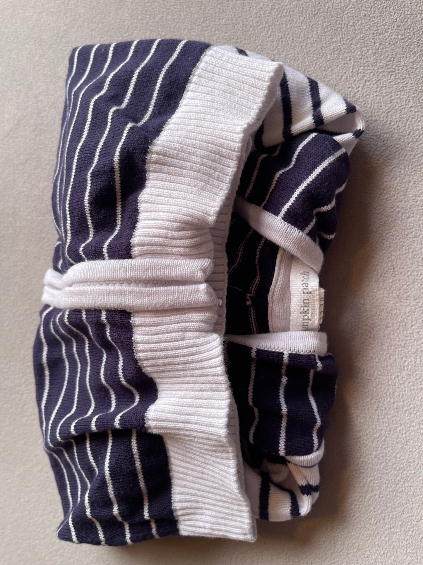 Pumpkin Patch blue & white jersey 12-18 months