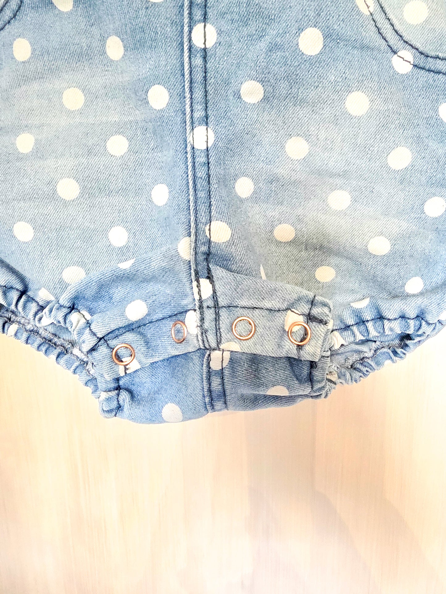 Baby Berry Denim Romper